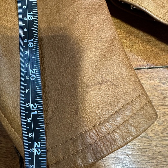 VTG 70's Leather Fringe Motorcycle Jacket Sz Small - Picture 15 of 15